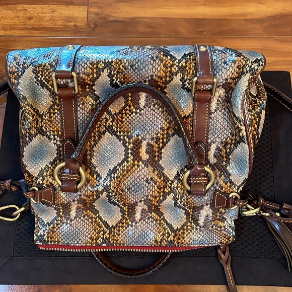 Dooney & Bourke Limited Edition Python/Snakeskin Florentine Satchel - Picture 6 of 16